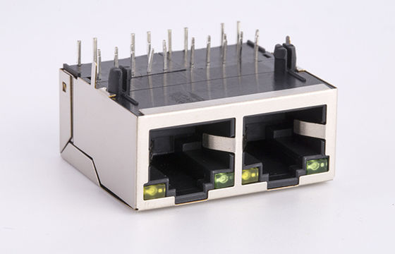 Power Over Ethernet Poe Rj45 Connector With Transformer Single Port 1X2 Tab Up