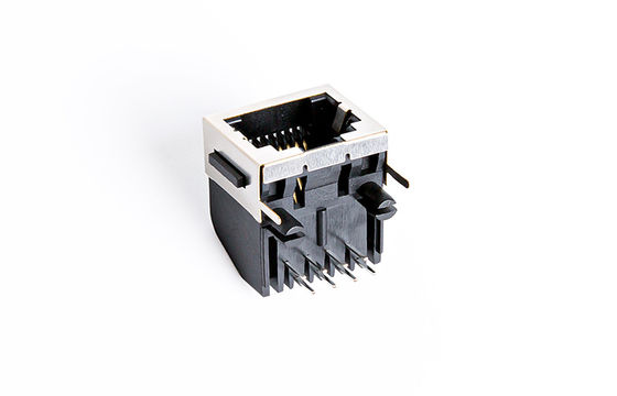 90 ° Orientation RJ45 PCB Connector / Tab Down Rj45 Pcb Mount Jack TM572811EBX12