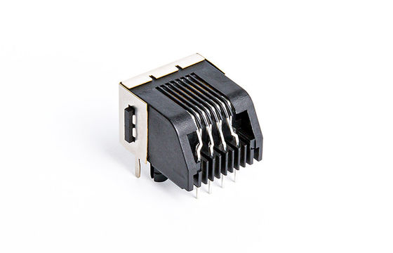 90 ° Orientation RJ45 PCB Connector / Tab Down Rj45 Pcb Mount Jack TM572811EBX12