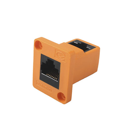 Female To Female RJ45 Modular Connector With 3mm Screw Hole
