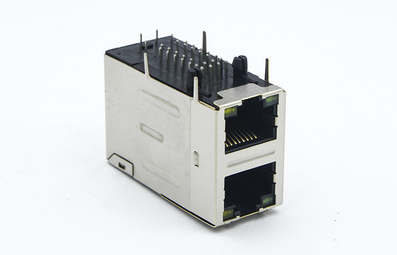 Network 10 Gigabit Ethernet RJ45 Connector With Transformer Leds Shielded